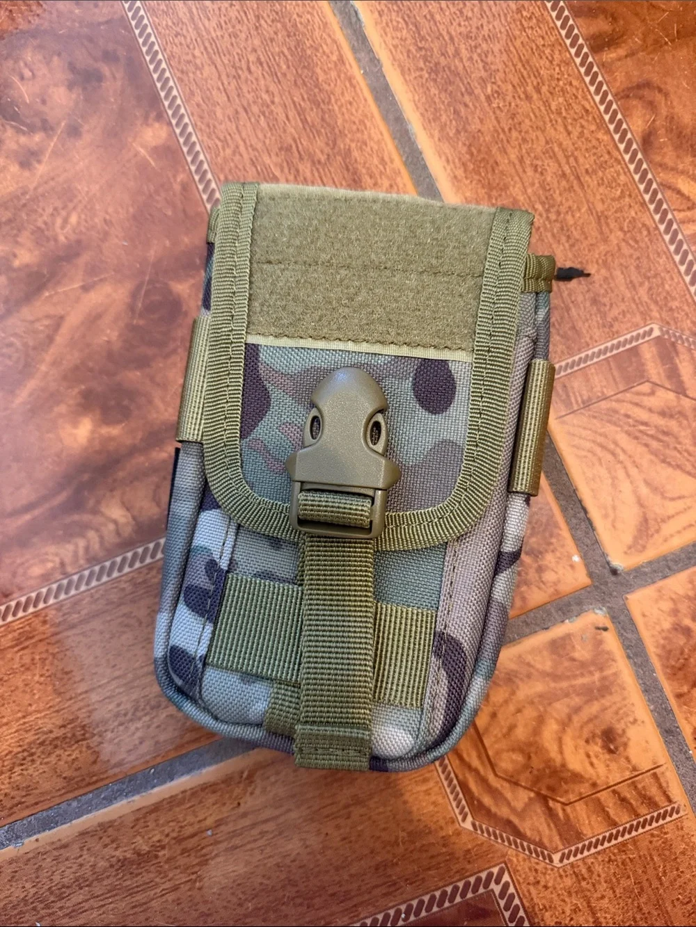 Tactical Olive Green Camo Phone Pouch - Military Style Phone Case